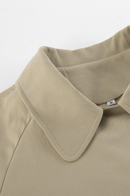 Wrap Waist Trench Style Coat