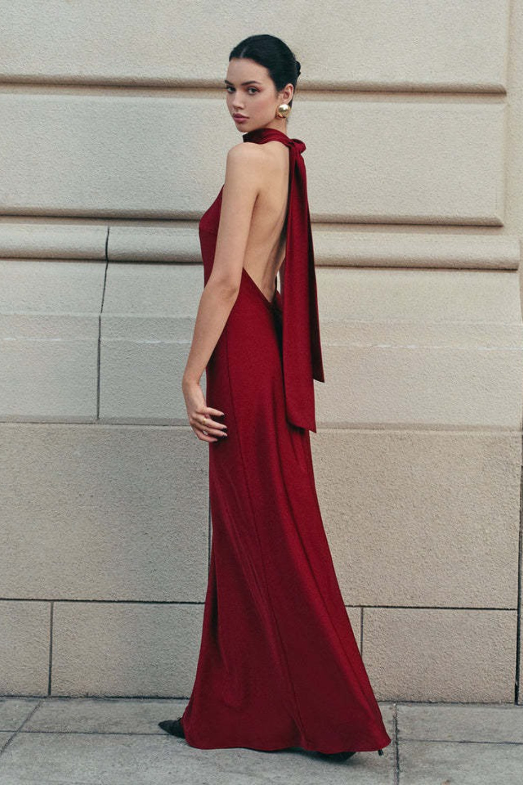 Halter Neck Backless Mermaid Prom Dress