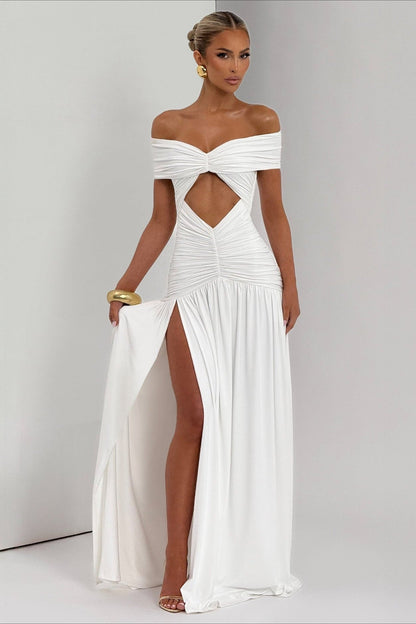 Paneled Bodycon Gown Prom Dress
