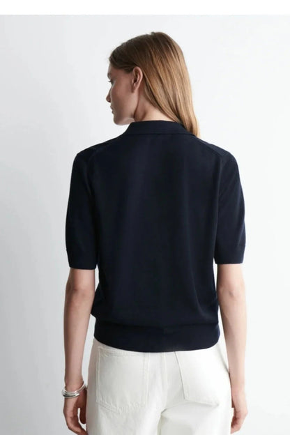 Short Sleeve Polo Cardigan