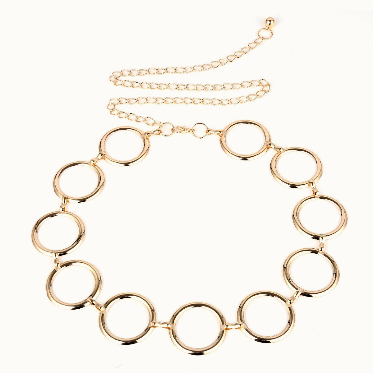 Geometric Large Ring Metal Waist Chain