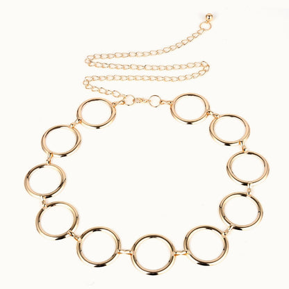 Geometric Large Ring Metal Waist Chain
