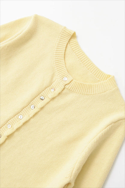 Single-Breasted Knit Cardigan