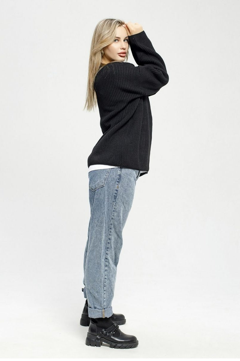 Loose Fit Pullover Knit Sweater