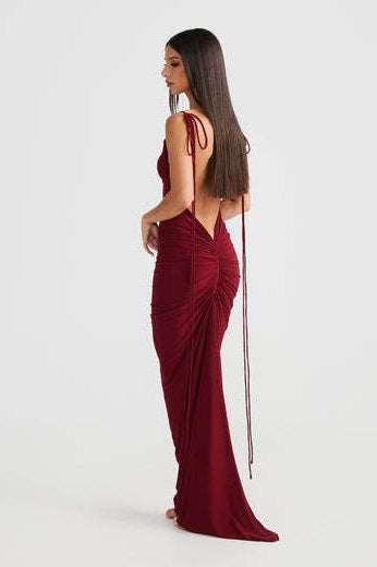 Solid Color Bodycon Slip Party Dress