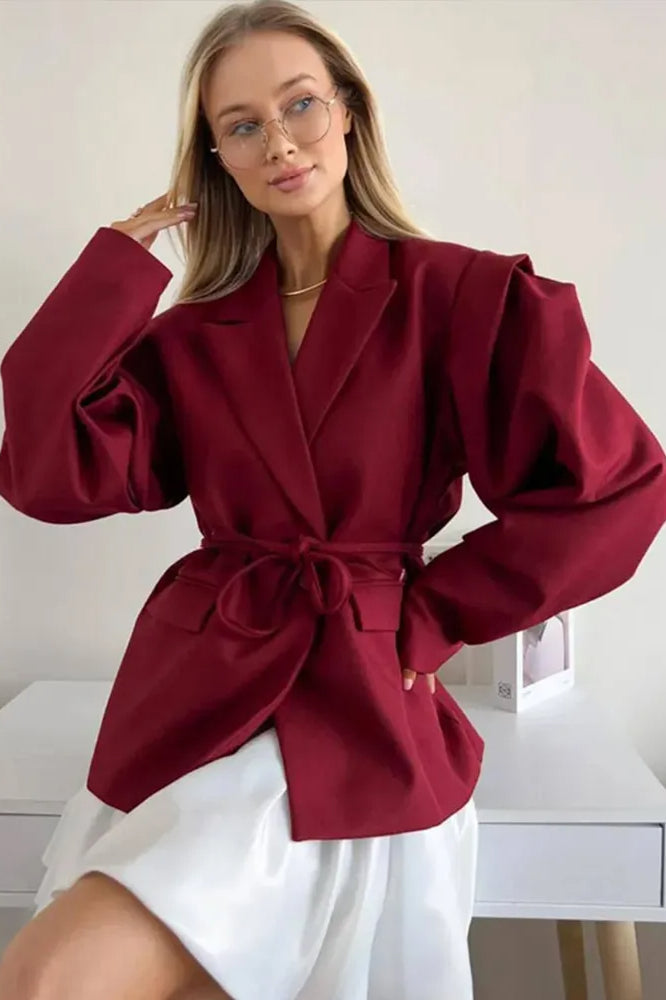 Elegant Turn-down Collar Blazer