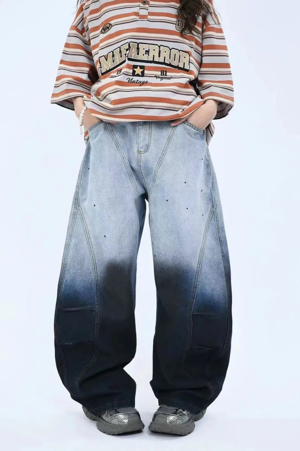 Unisex Gradient Streetwear Jeans