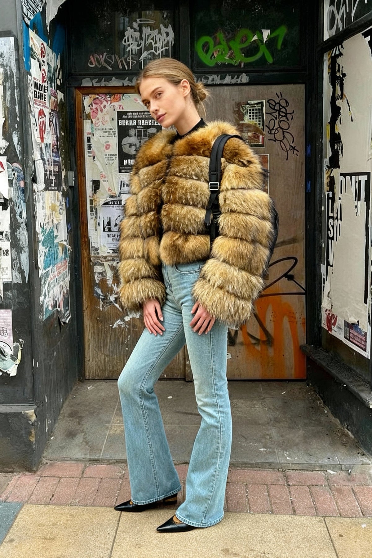 Raccoon Fur Thick Luxury Winter Coat