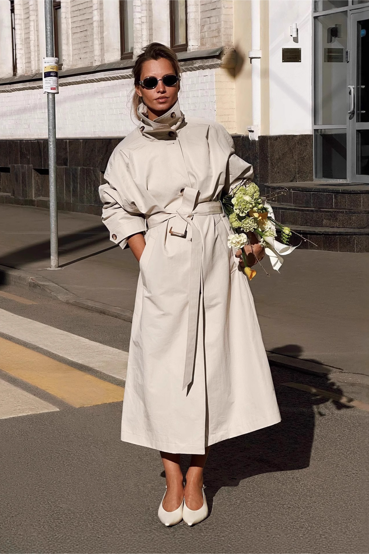 Relaxed Silhouette Stand Collar Petite Chic Overcoat