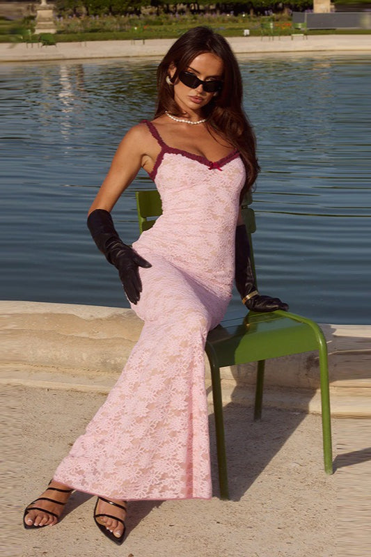 Lace Insert Slip Dress