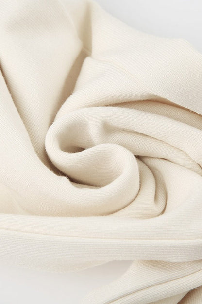 Roll Waist Solid Color Low Rise Knit Pants