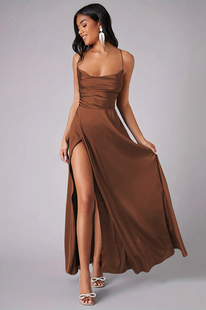Backless Slit Bodycon Formal Dress