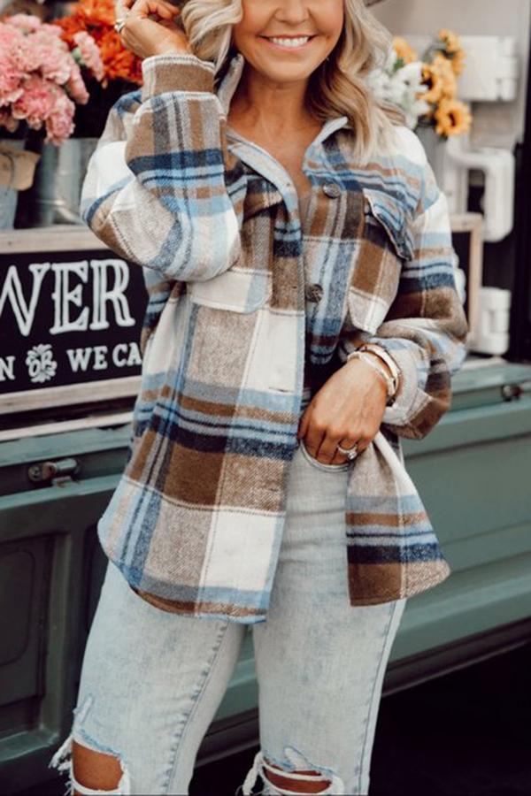 Crash Into Your Heart Plaid Shacket