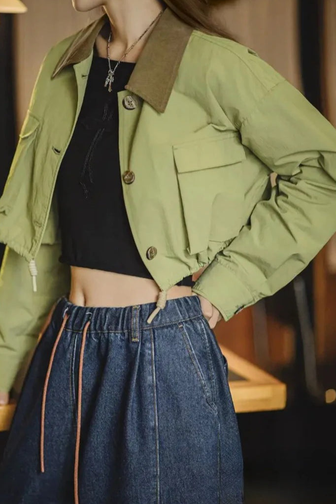 Corduroy Patchwork Safari Jacket
