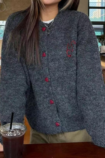 Vintage Loose Fit Round Neck Knit Sweater