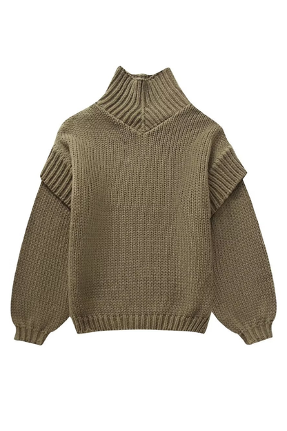 Loose Long Sleeve Turtleneck Sweater