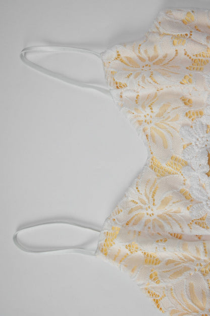 Lace Trim Spaghetti Strap Bodycon Mini Dress