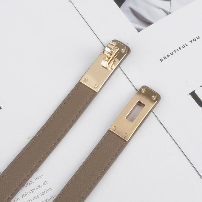 Locking Clasp Slim Elegant Waist Belt