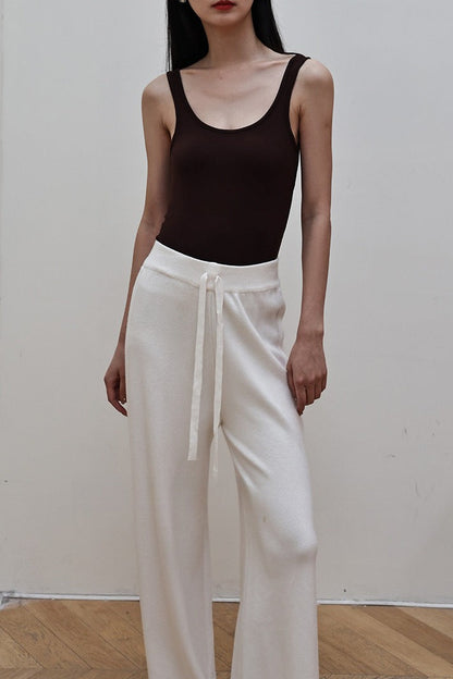 Sleeveless Wool Blend Knit Top
