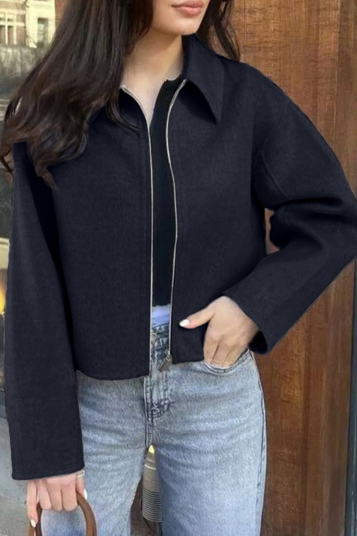 Casual Solid Color Long Sleeve Coat