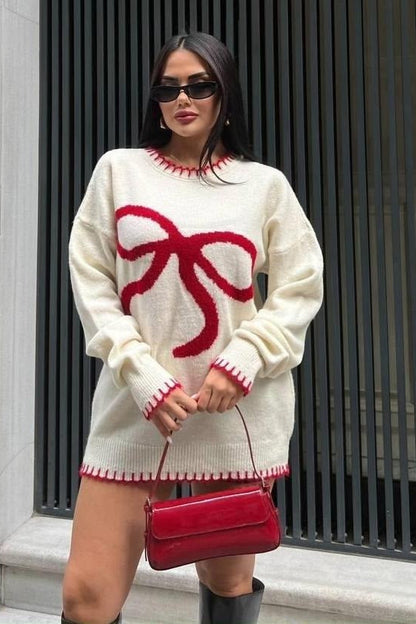 Pullover Bow Detail Sweater