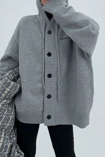 Loose Fit Drawstring Sweater