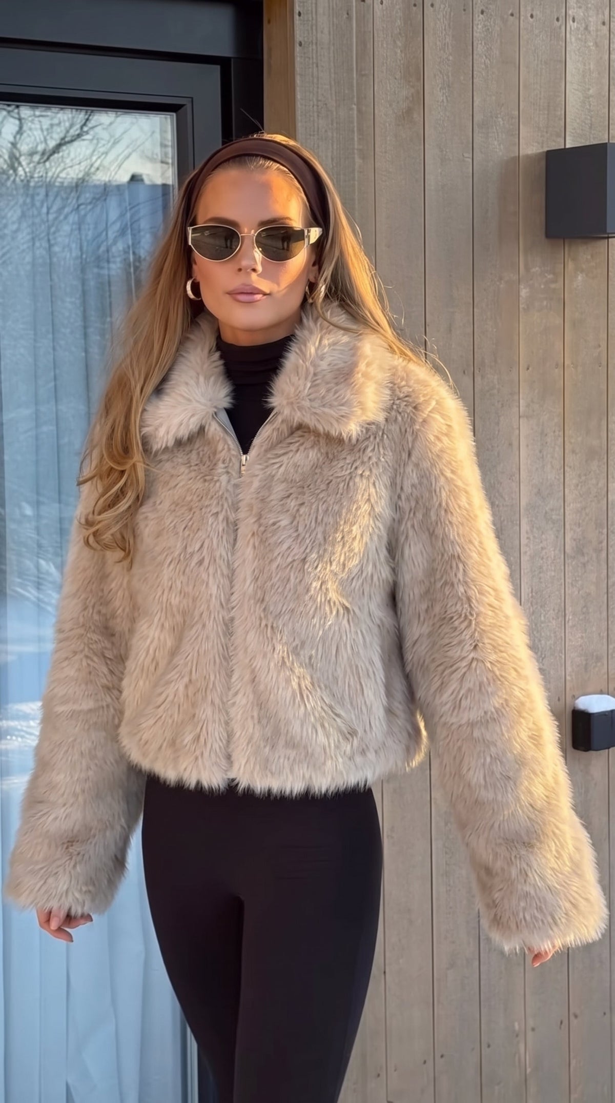 Amelia Faux Fur Bomber Jacket