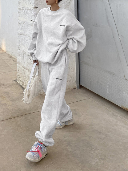 Minimalism Oversized Two Piece Modern Long Sleeve Pants Set