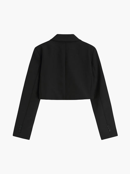 Mind My Graceful Business Crop Blazer
