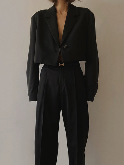 Mind My Graceful Business Crop Blazer