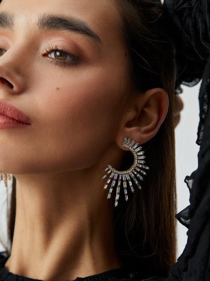 Rhinestones Charming Sunshine Earrings
