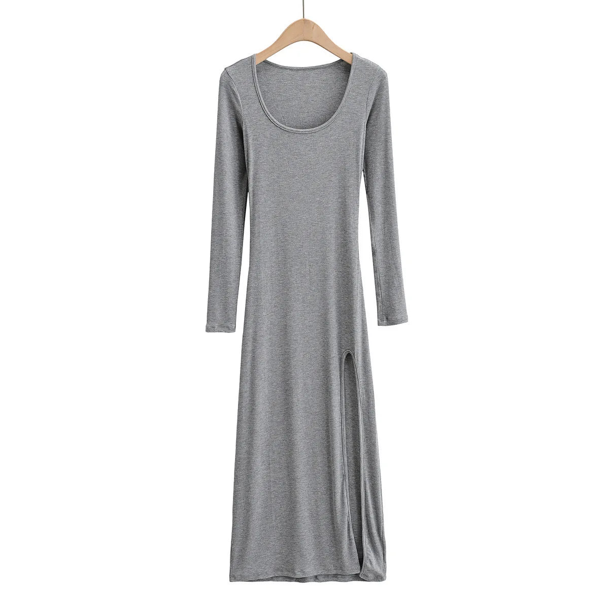 Round Neck Waist Elegant Streetwear Traf Midi Dresses