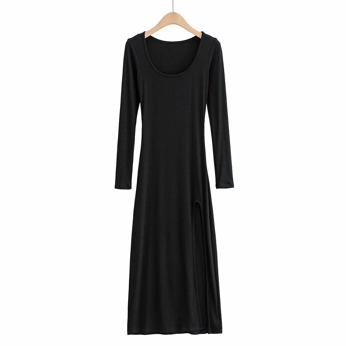 Round Neck Waist Elegant Streetwear Traf Midi Dresses