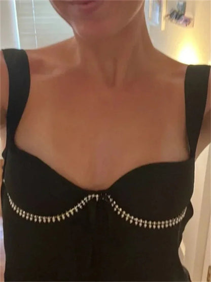 Satin Sweetheart Lace Trim Bow Tank Strap Slip Mini Dress