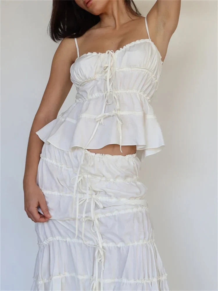 Vintage Lace-up for Women V-neck Slim Fit Sleeveless Y2K Retro Mini Vest Summer Streetwear Crop Top