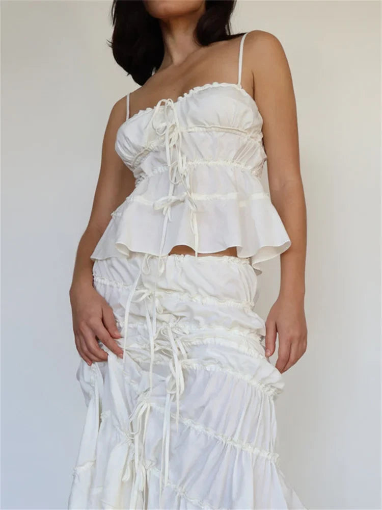 Vintage Lace-up for Women V-neck Slim Fit Sleeveless Y2K Retro Mini Vest Summer Streetwear Crop Top