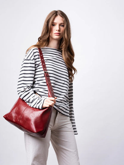 Crossbody Scarlett Distressed Leather Tote