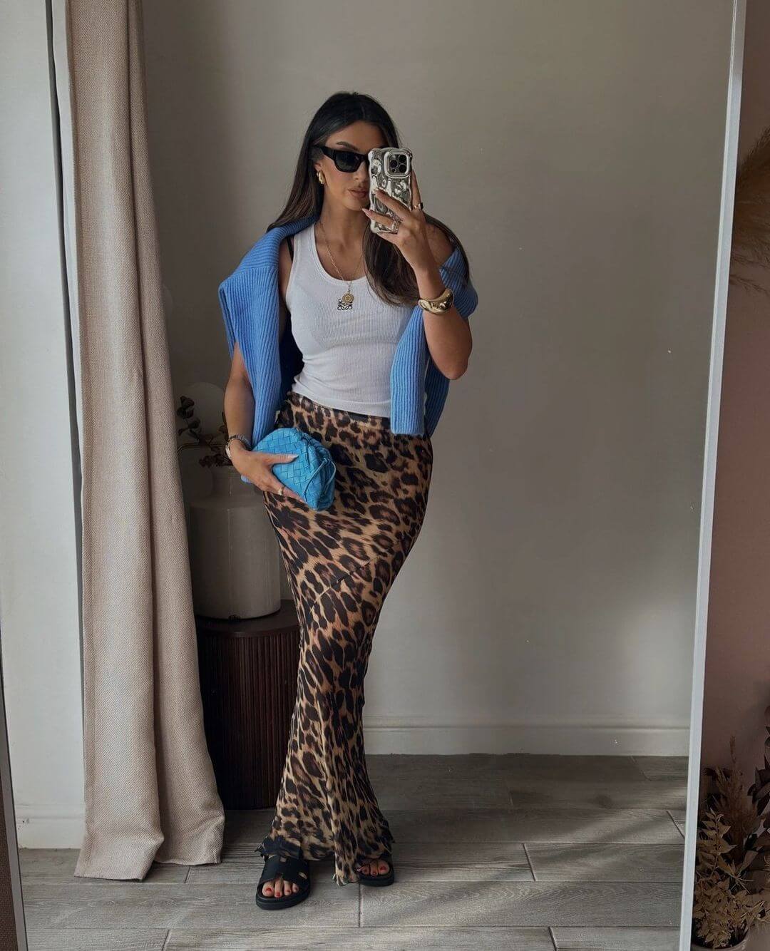 Averie Leopard Maxi Skirt