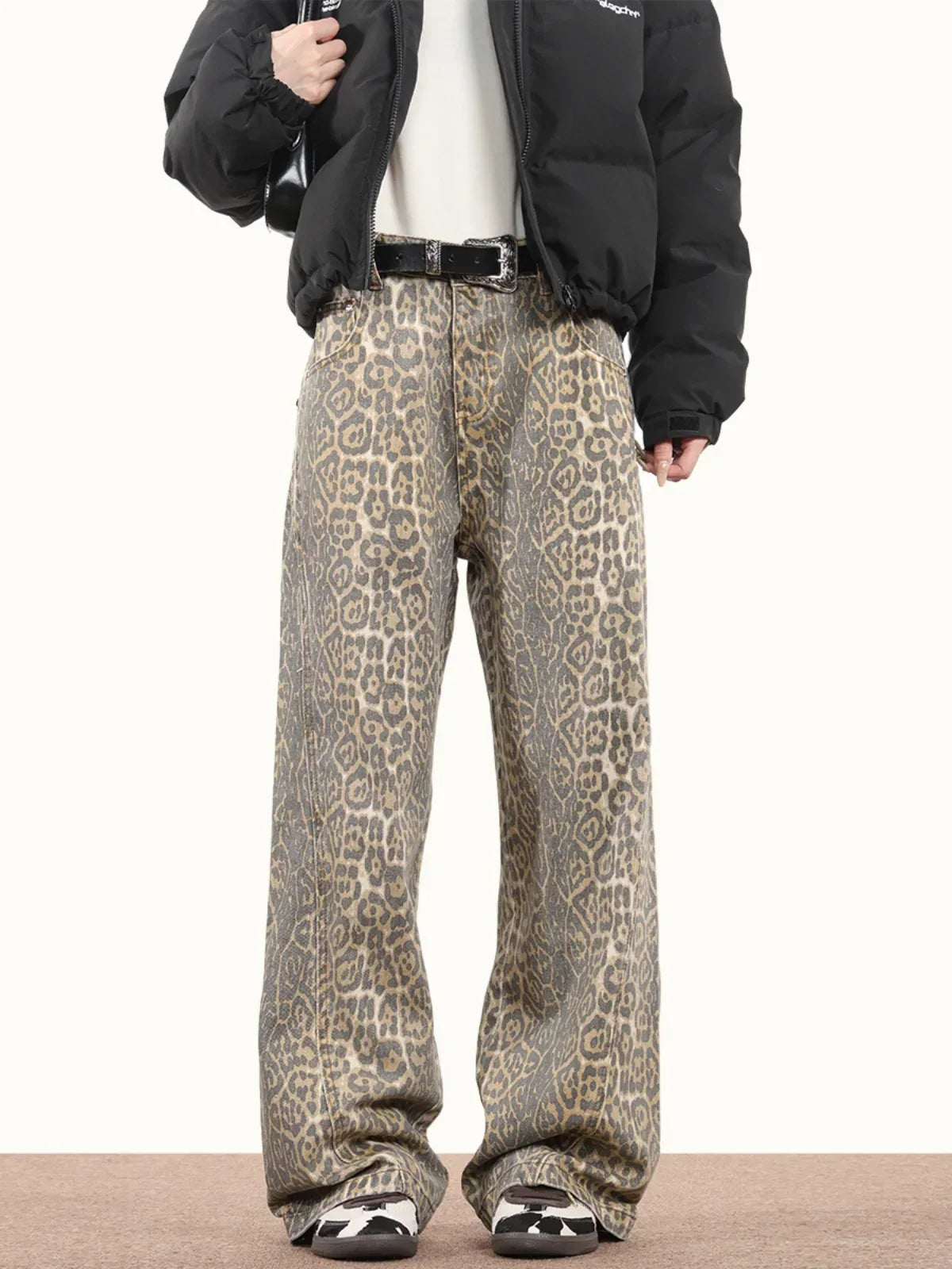 Elaine Leopard Print Jeans