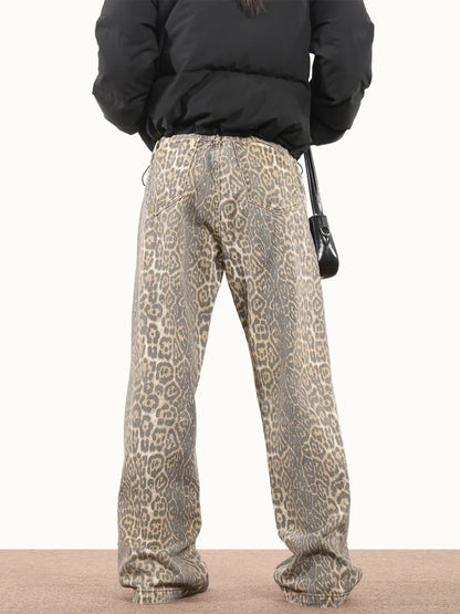 Elaine Leopard Print Jeans