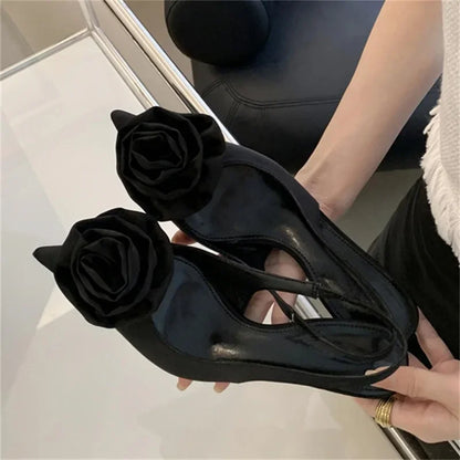 Satin Slingback Women Design Pointed Toe Thin Highs Banquet Wedding Mule Shoes Low Heel Pumps