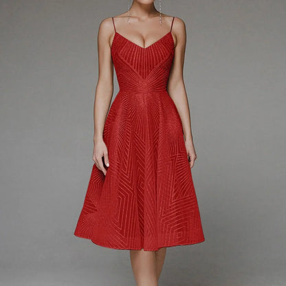 Elegant Luxury Long Formal Party Midi Dress