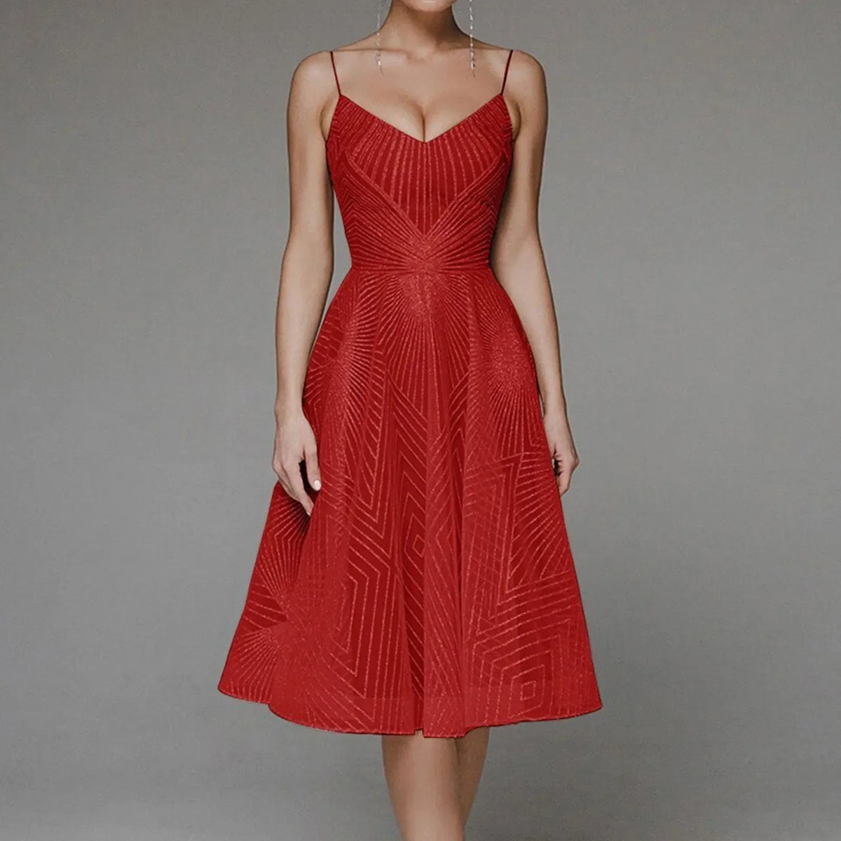 Elegant Luxury Long Formal Party Midi Dress