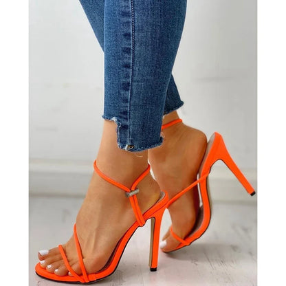 Elegant Cisscross Suede High Heeled Party Thin Heel Summer High Heel