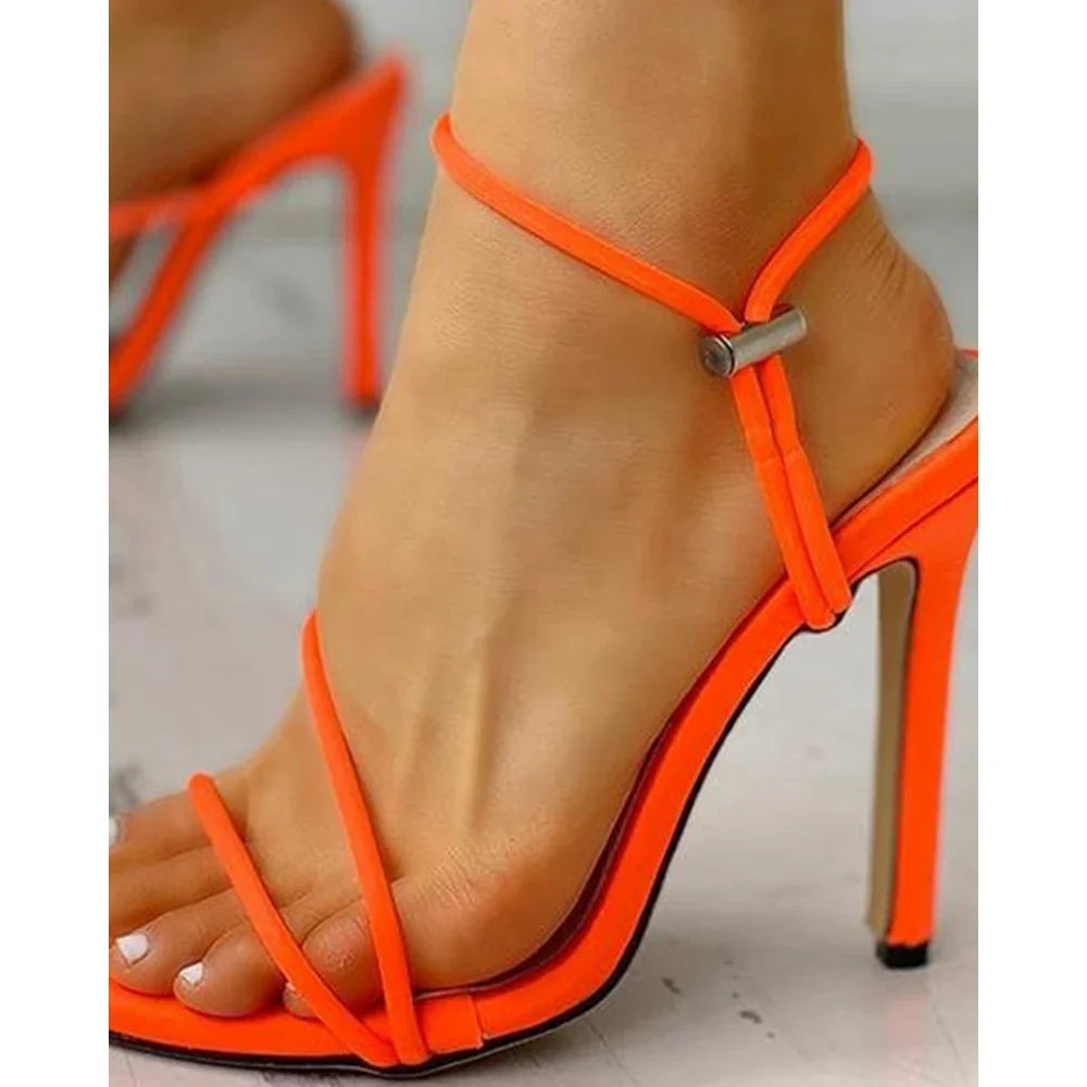 Elegant Cisscross Suede High Heeled Party Thin Heel Summer High Heel