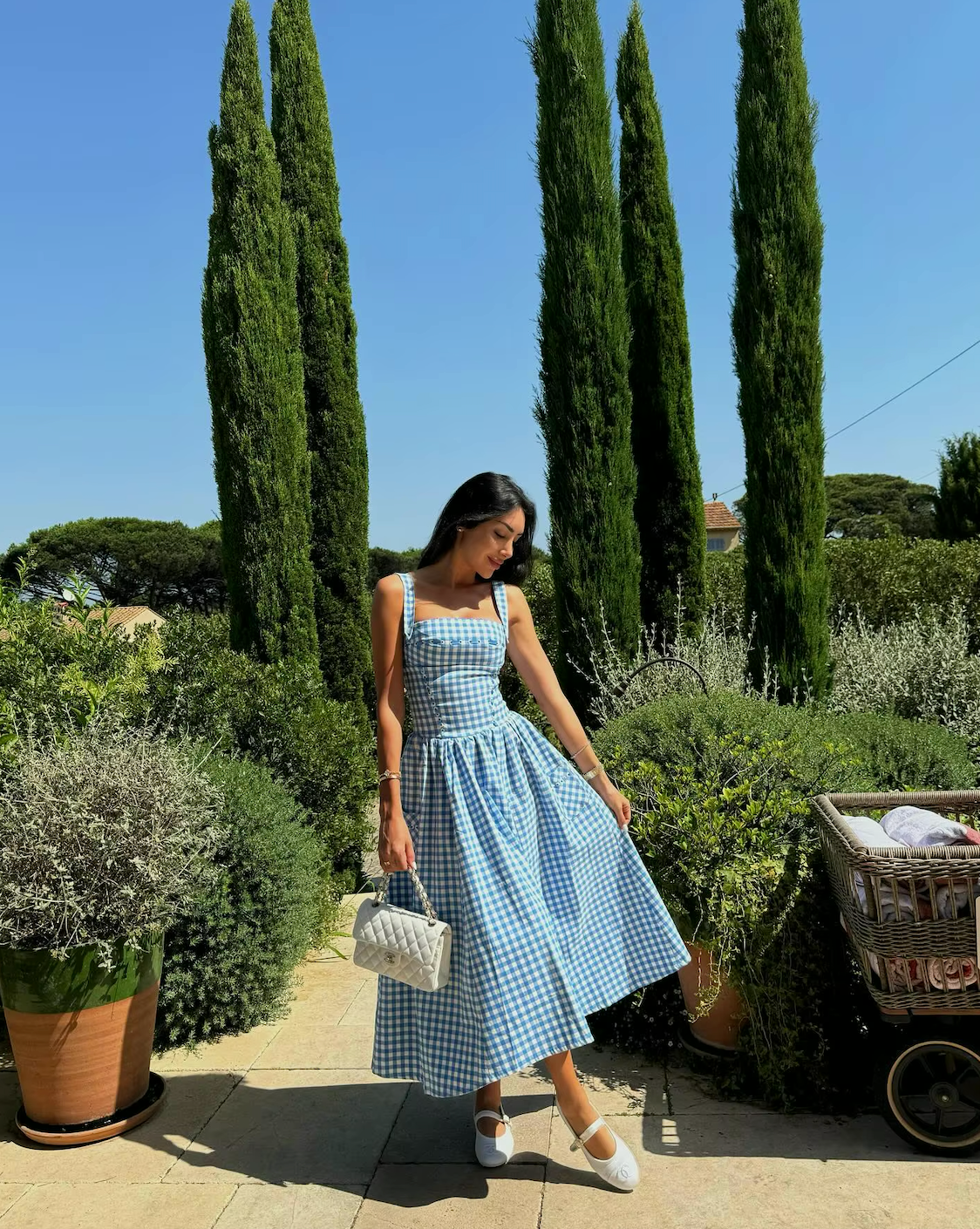 Atara Gingham Midi Dress