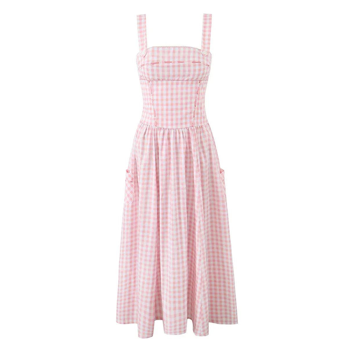 Atara Gingham Midi Dress