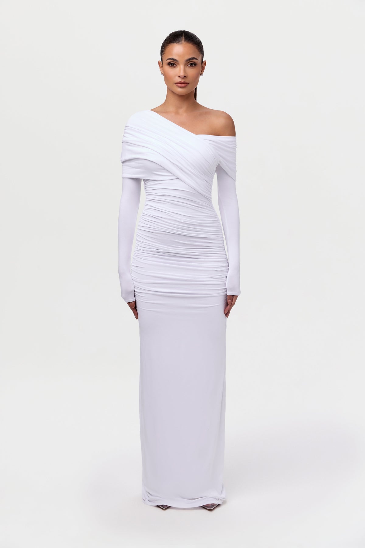 Dani Sculpting Ruched Maxi Dress