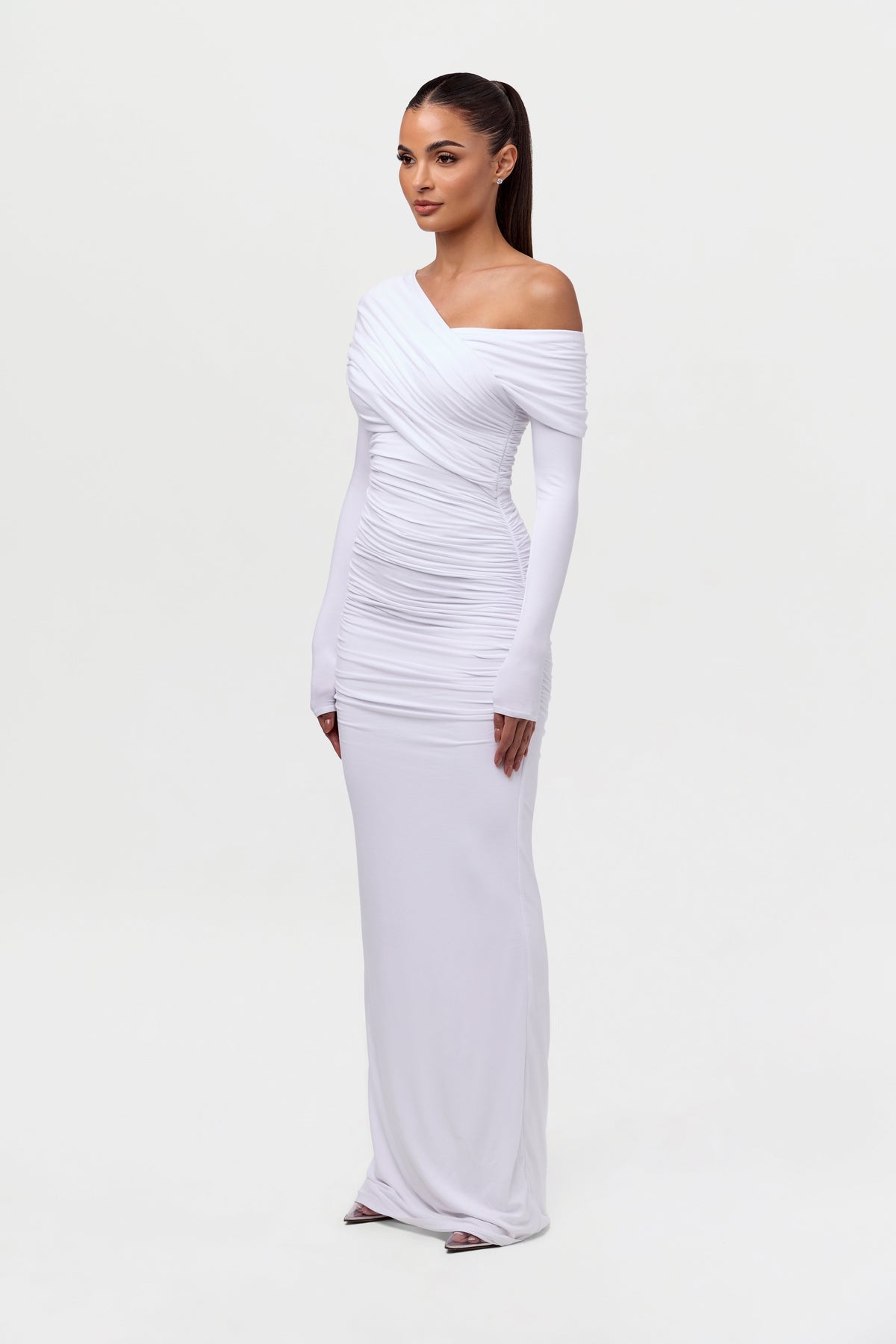 Dani Sculpting Ruched Maxi Dress