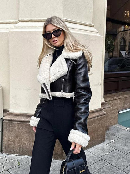 Kaye Cropped Shearling Jacket